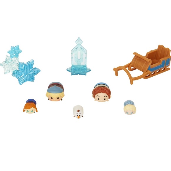 Tsum Tsum Disney-Tsnowy Fun 8pc Frozen Theme Collectible Set Collectible Figures - Picture 2 of 5